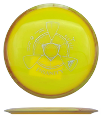 Axiom Insanity - Neutron / 171g - Cantaloupe w/ Yellow Orange Marble Rim (Silver)