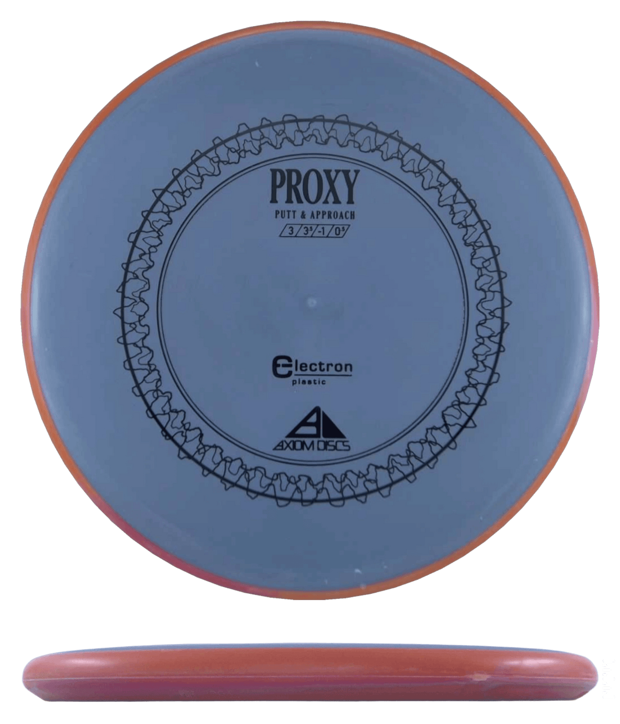 Axiom Proxy - Electron / 172g - Slate Blue w/ Red Orange Rim (Black)
