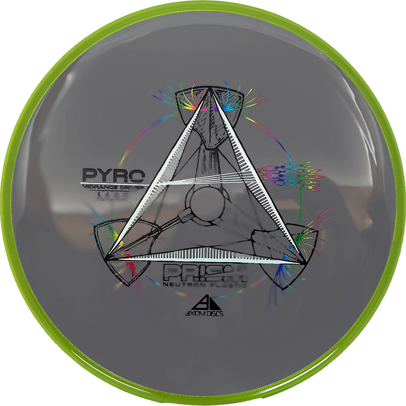 Axiom Pyro - Prism Neutron / 173g - Gray w/ Yellow Green Rim (Rainbow/Chrome)