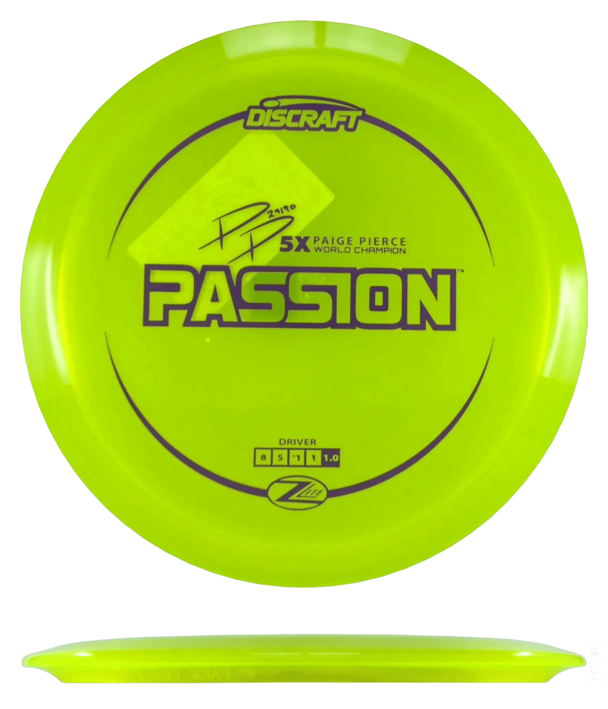 160g - Yellow (Purple) Z Lite Discraft Passion - Skyline Disc Golf