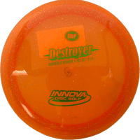 170g - Orange (Green) MetalFlake Champion Innova Destroyer - Skyline Disc Golf
