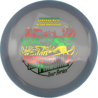 173 - 75g - Slate Blue - ish (Rasta Foil) Proto Glow Champion - Nate Sexton Tour Series Innova Firebird - Skyline Disc Golf