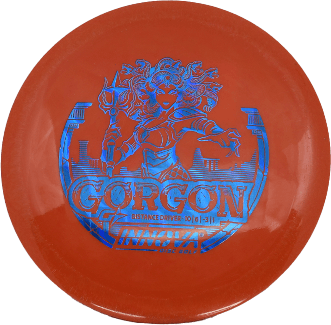172g - Red Orange (Blue Chrome) GStar Innova Gorgon - Skyline Disc Golf