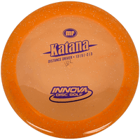 173 - 75g - Orange (Purple) Metal Flake Champion Innova Katana - Skyline Disc Golf