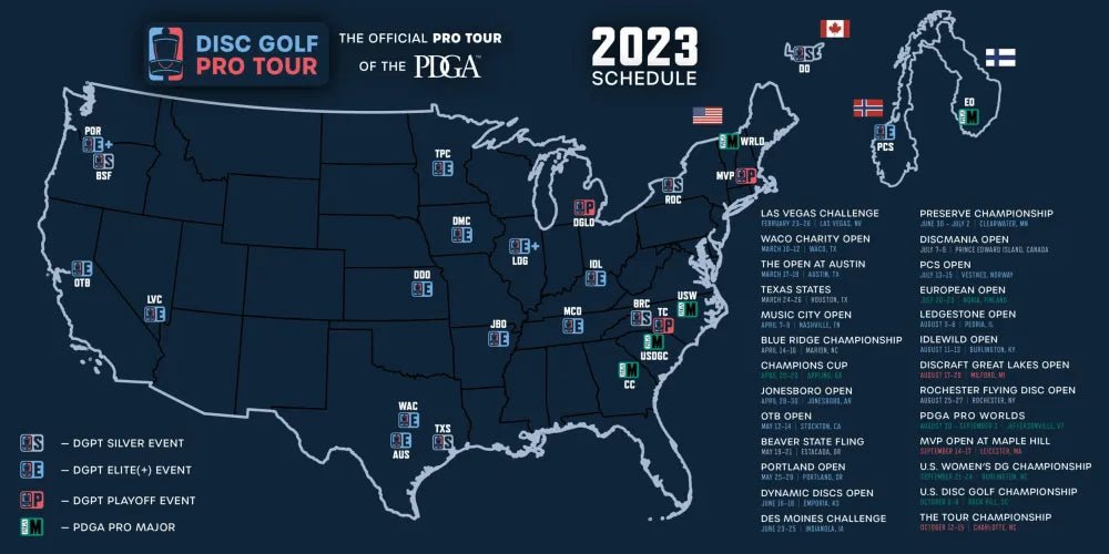 2023 Disc Golf Profession Tour Schedule - Skyline Disc Golf