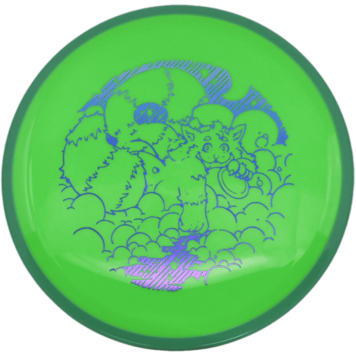 Axiom Crave Axiom Crave - Neutron / 172g - Lime w/ Green Rim (Blue Foil - Skooba's Art Edition) - Skyline Disc Golf