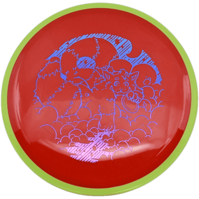 Axiom Crave Axiom Crave - Neutron / 174g - Red w/ Yellow Rim (Blue/Magenta Foil - Skooba's Art Edition) - Skyline Disc Golf