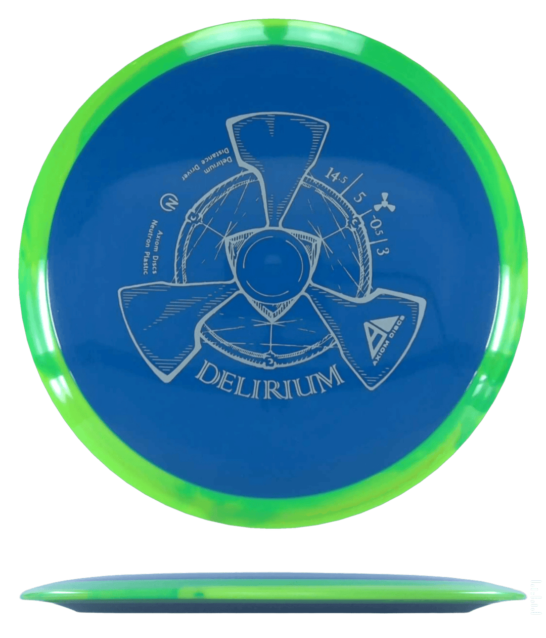 Axiom Delirium - Neutron / 173g - Blue w/ Lemon Lime Marble Rim (Gray)