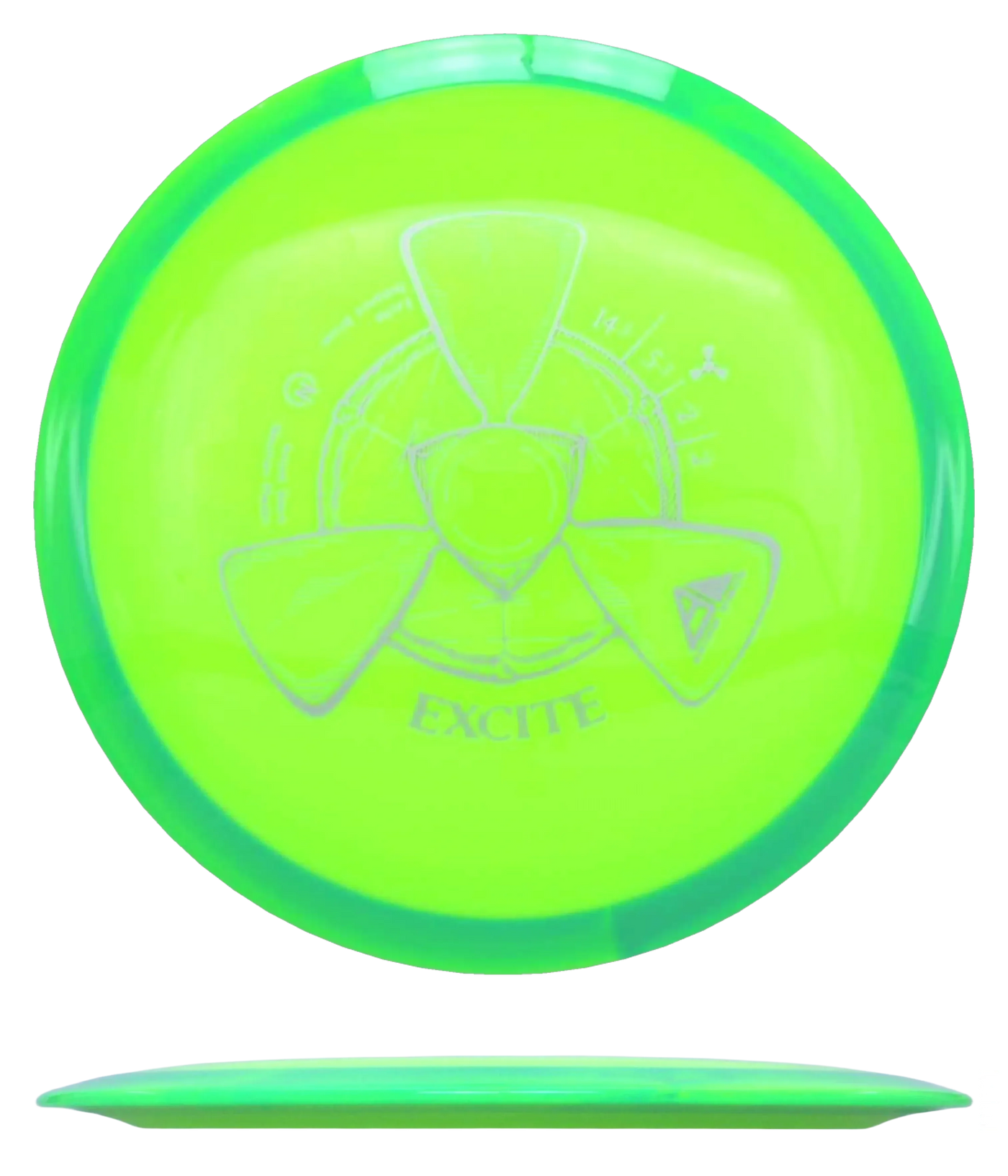 Axiom Excite - Neutron / 172g - Chartreuse w/ Blue/Green Marble Rim (Silver)
