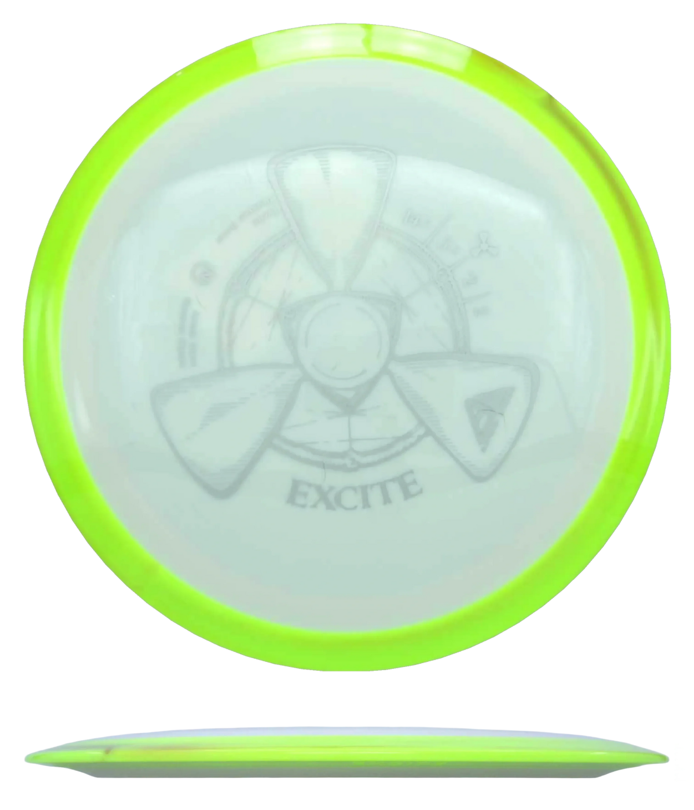 Axiom Excite - Neutron / 173g - White w/ Bright Yellow Rim (Silver)