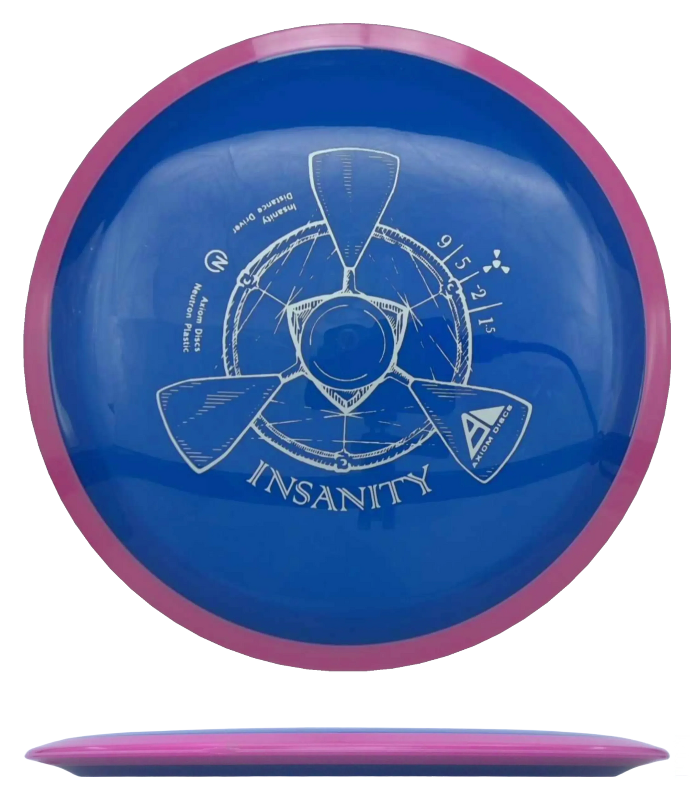 Axiom Insanity - Neutron / 170g - Blue w/ Pink Rim (Silver)