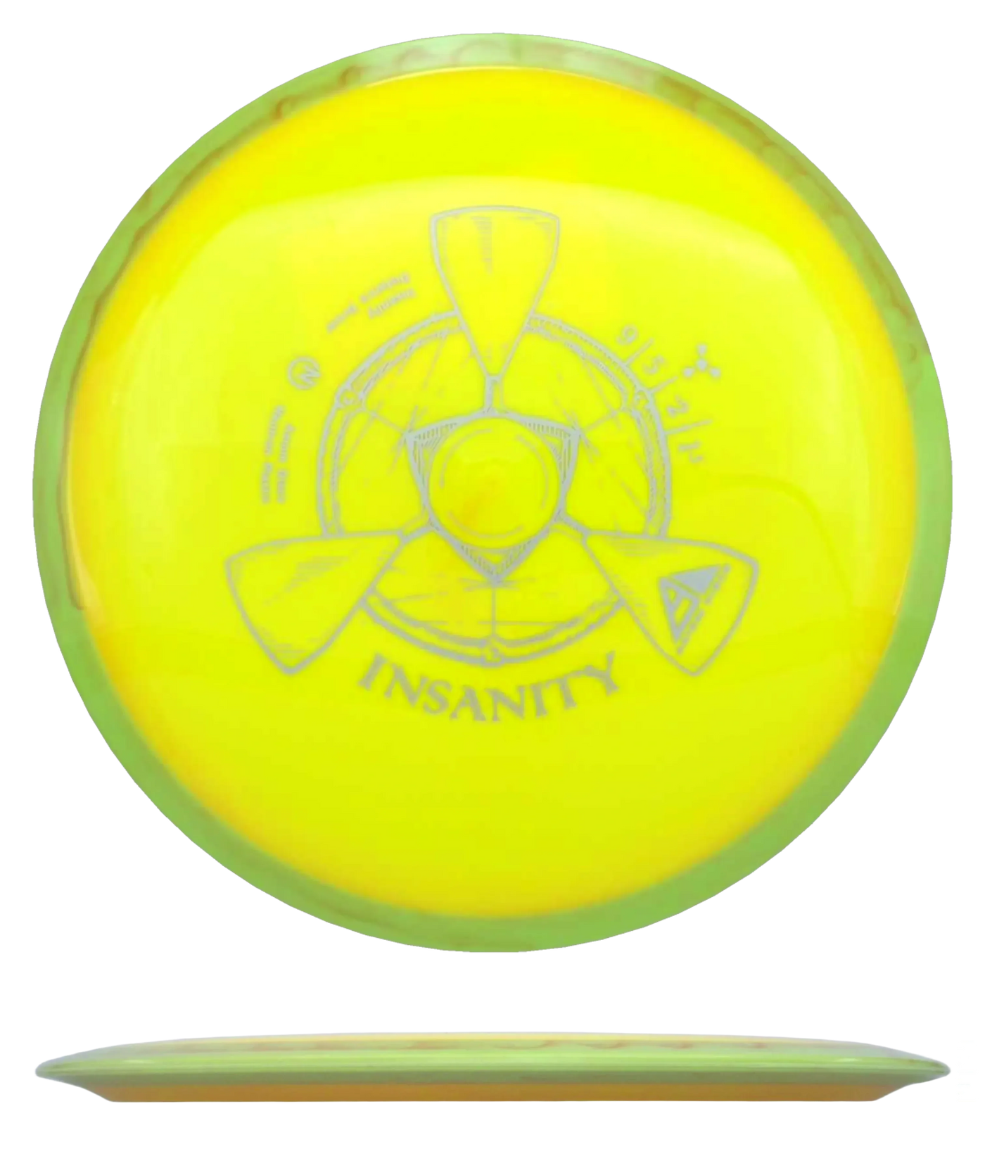 Axiom Insanity - Neutron / 172g - Canary Yellow w/ Dirty Yellow Marble Rim (Silver)