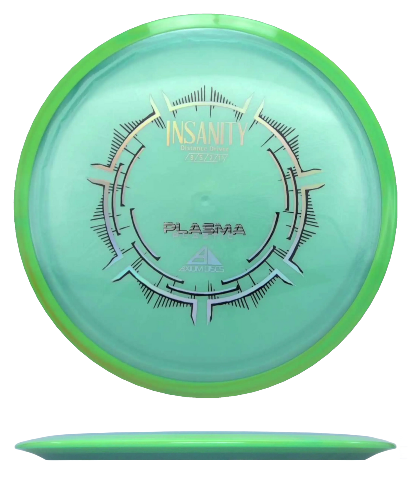 Axiom Insanity - Plasma / 163g - Green w/ Green Rim (Chrome)