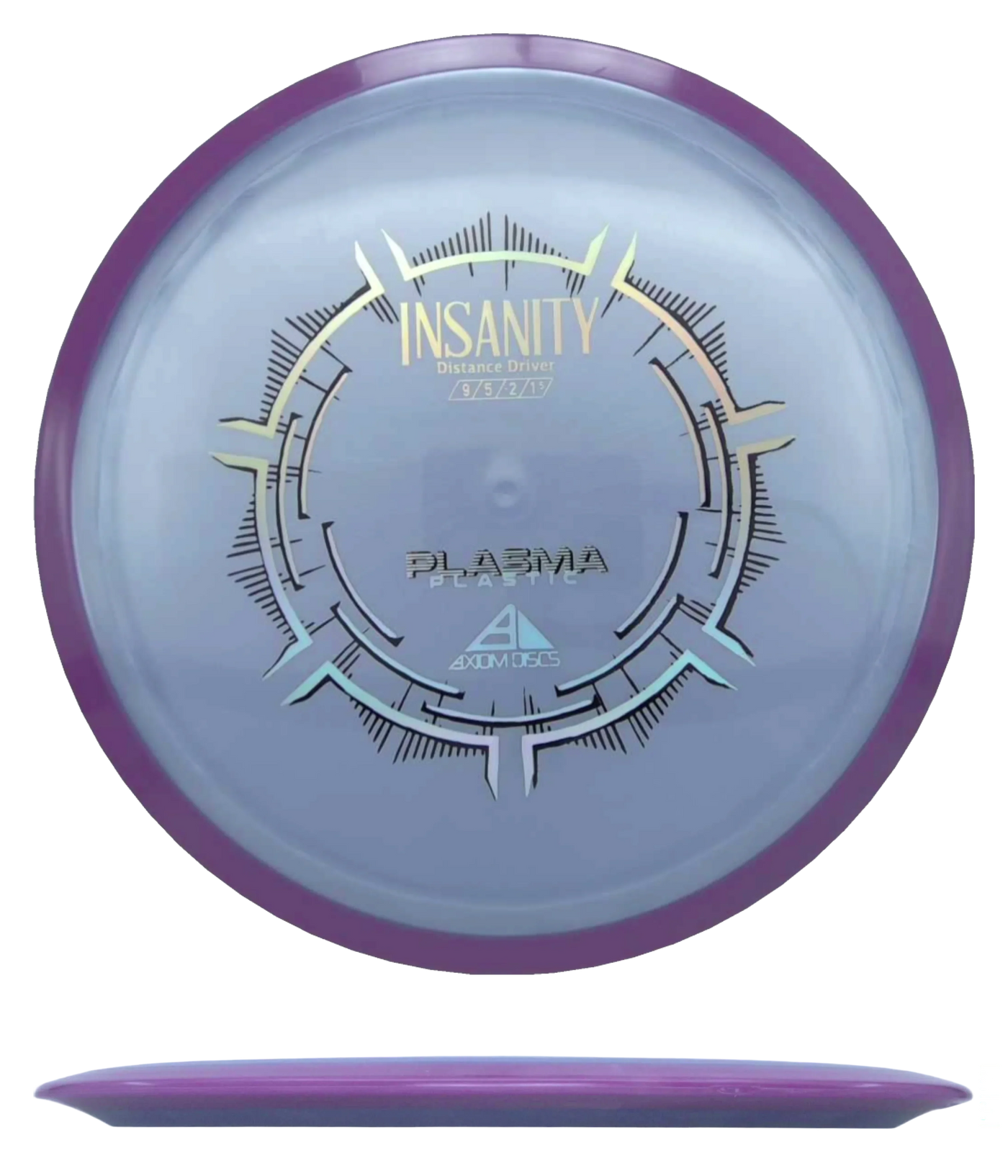 Axiom Insanity - Plasma / 168g - Blue-ish Lavender w/ Purple-ish Rim (Chrome)