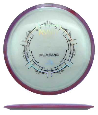 Axiom Insanity - Plasma / 165g - Gray Pearlescent w/ Crimson Rim (Chrome)