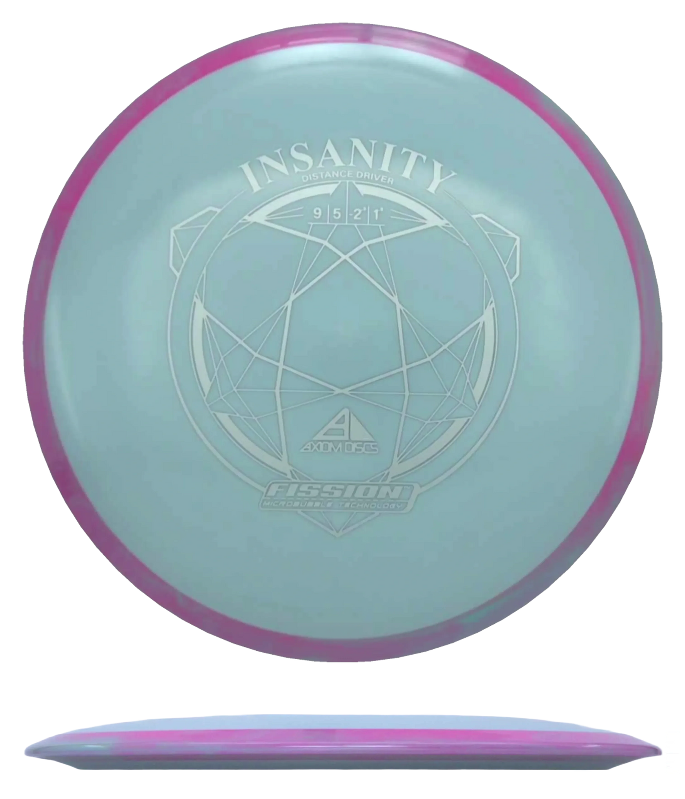 Axiom Insanity - Fisison / 148g - Gray w/ Magenta/Gray Marble Rim (Silver)
