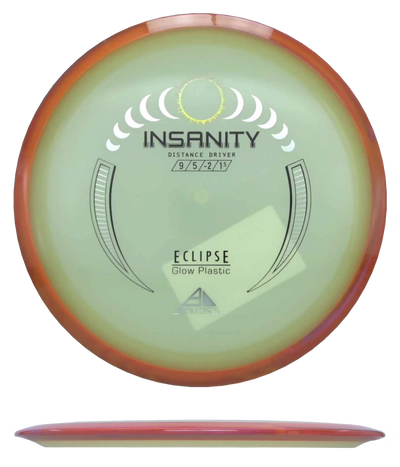 Axiom Insanity - Eclipse / 164g - Glow w/ Orange/Crimson Marble Rim (Silver)