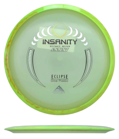 Axiom Insanity - Eclipse / 173g - Glow w/ Yellow Marble Rim (Silver)