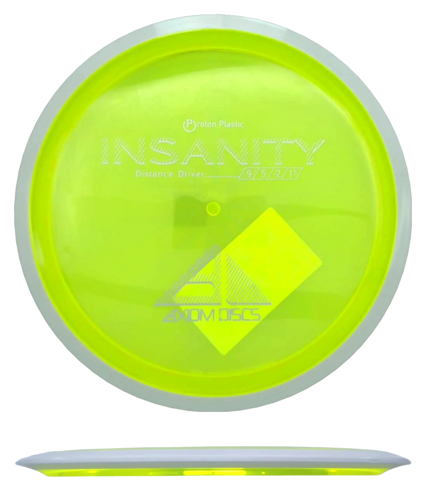 Axiom Insanity - Proton / 175g - Yellow w/ White Rim (Silver)