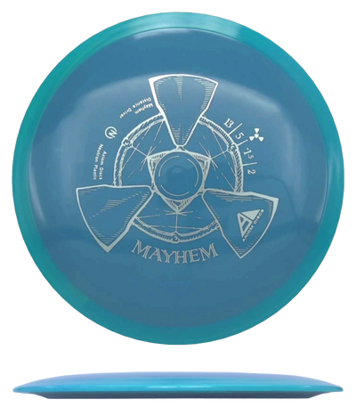 Axiom Mayhem - Neutron / 166g - Sky Blue w/ Teal Rim (Silver)
