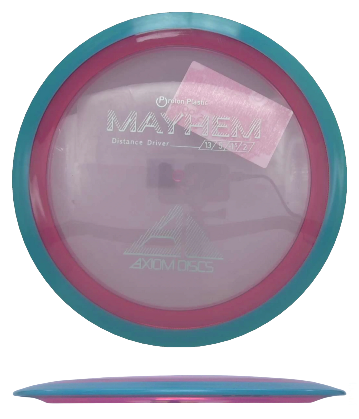 Axiom Mayhem - Proton / 174g - Pink w/ Blue Rim (Silver)