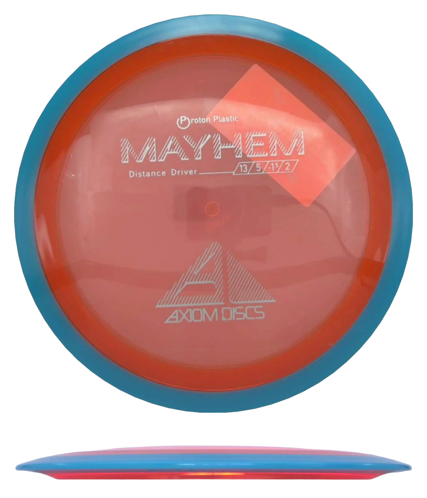 Axiom Mayhem - Proton / 169g - Orange w/ Blue Rim (Silver)