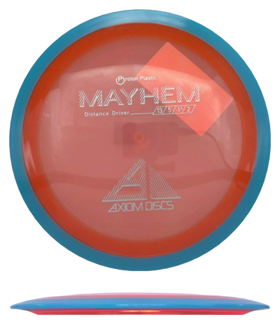 Axiom Mayhem - Proton / 169g - Orange w/ Blue Rim (Silver)