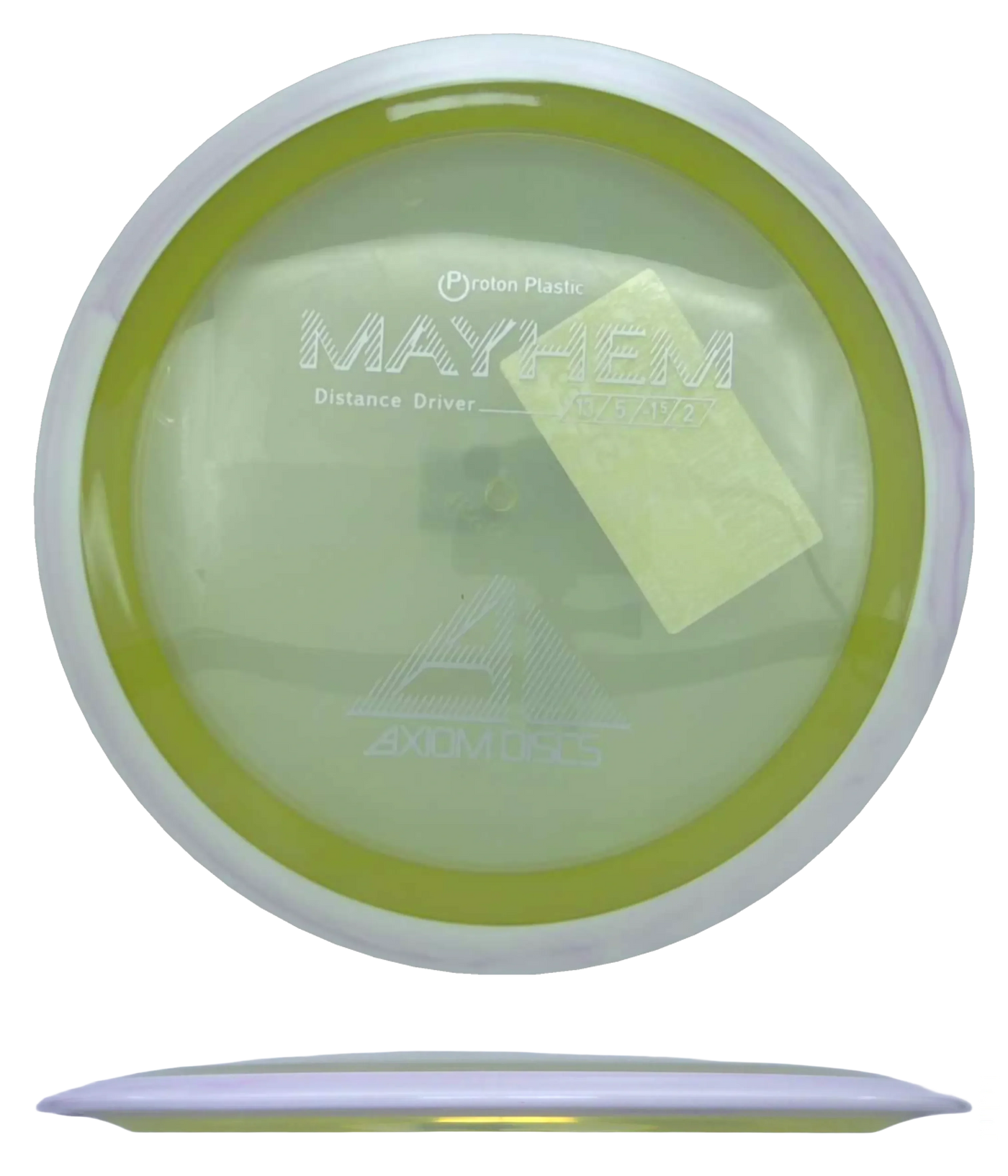 Axiom Mayhem - Proton / 169g - Off-White w/ Lavender/White Marble Rim (Silver)