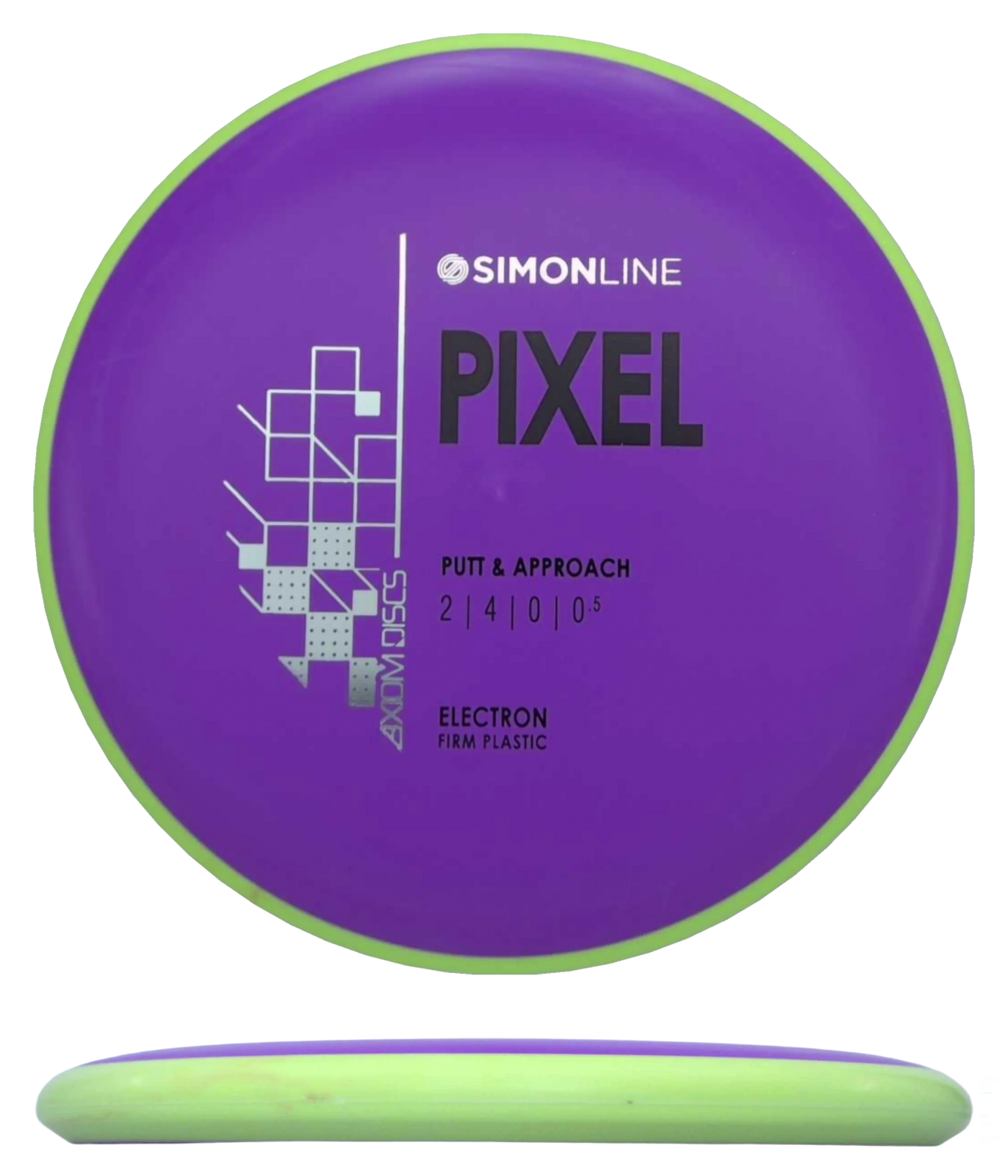 Axiom Pixel - Electron Firm / 166g - Violet w/ Yellow Rim (Black/Silver)