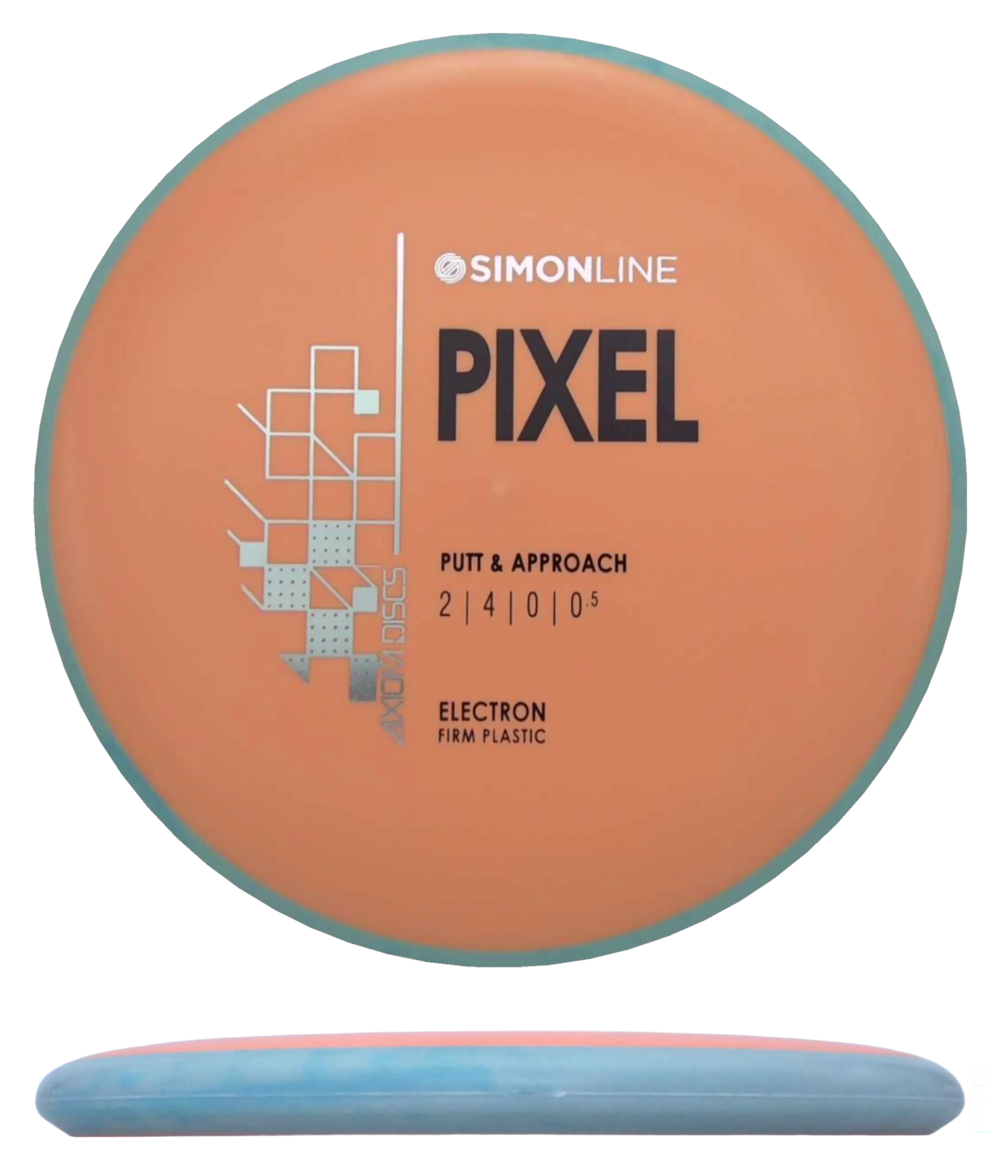 Axiom Pixel - Electron Firm / 172g - Orange w/ Teal Rim (Black/Silver)