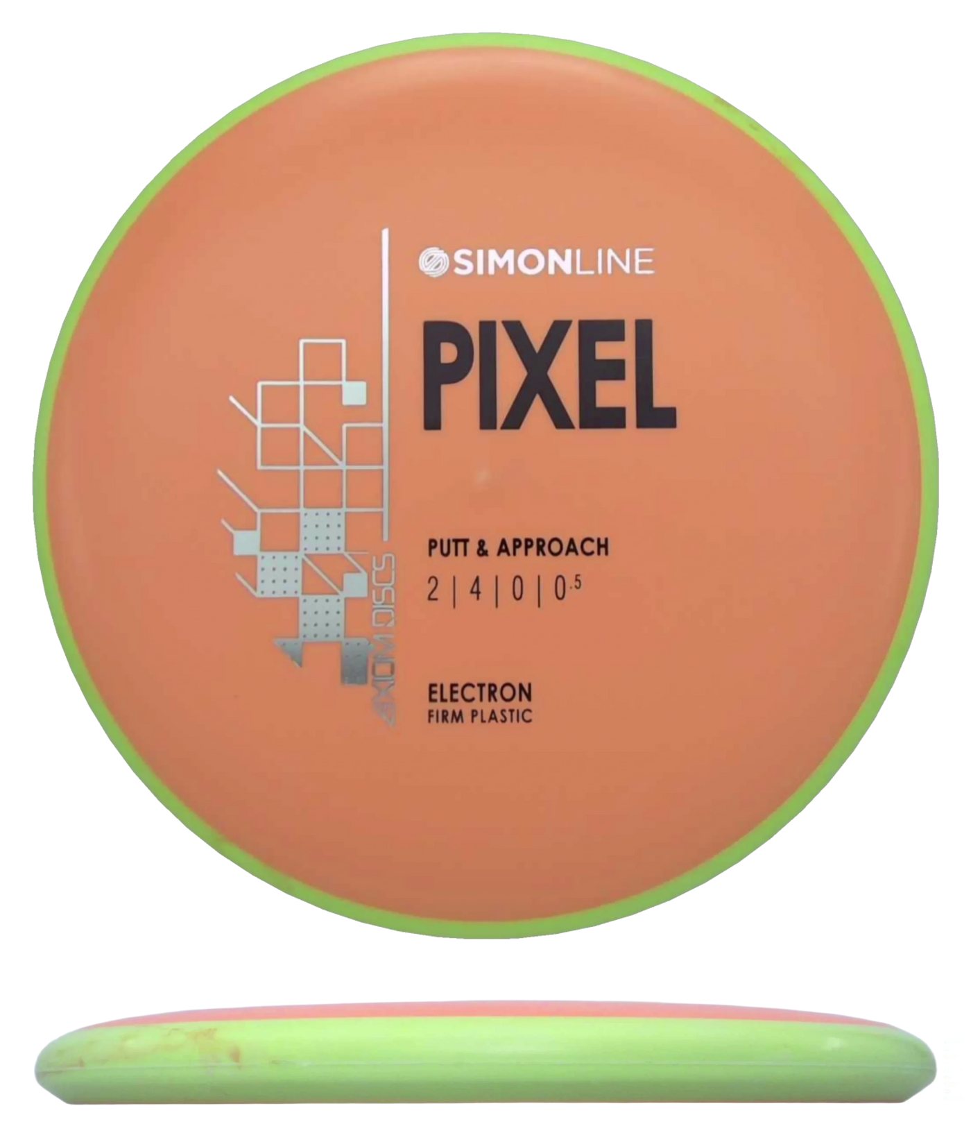 Axiom Pixel - Electron Firm / 171g - Orange w/ Yellow Rim (Black/Silver)