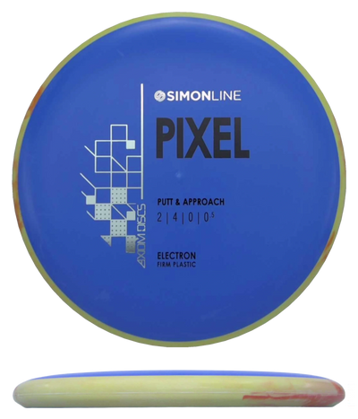 Axiom Pixel - Electron Firm / 174g - Blue w/ Yellow Orange Marble Rim (Black/Silver)