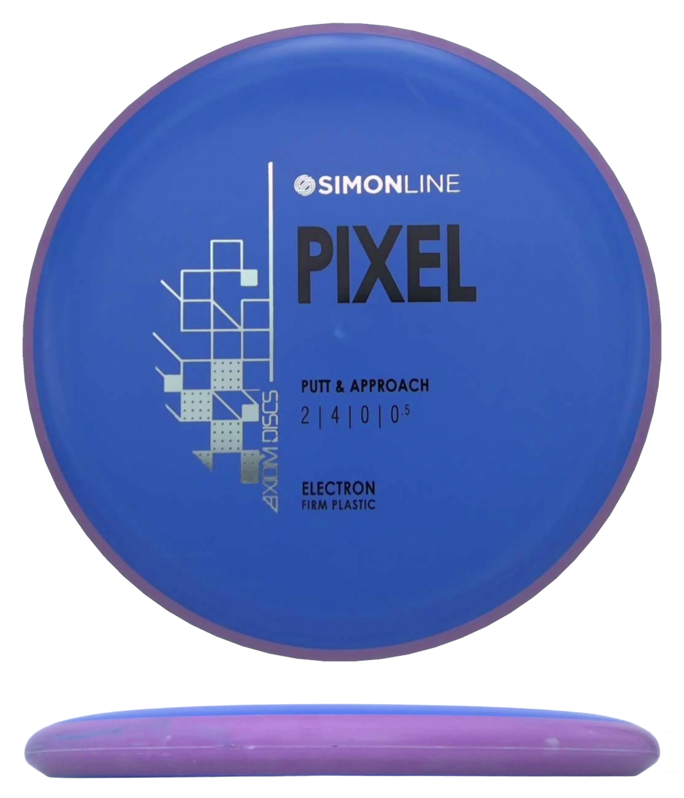 Axiom Pixel - Electron Firm / 171g - Blue w/ Violet Rim (Black/Silver)