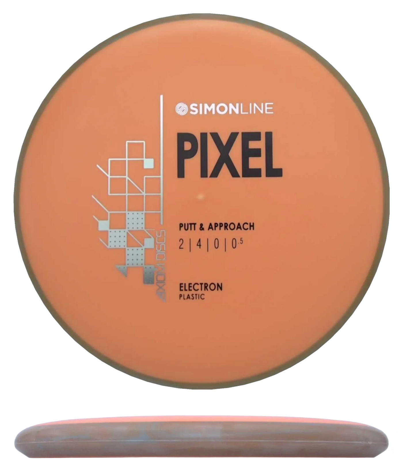 Axiom Pixel - Electron / 172g - Orange w/ Clay Rim (Black/Silver)