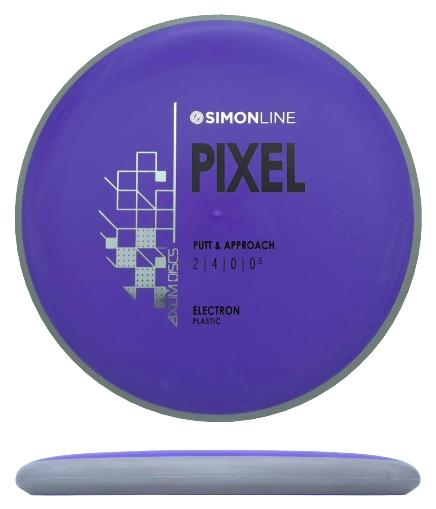 Axiom Pixel - Electron / 172g - Purple w/ Gray Rim (Black/Silver)