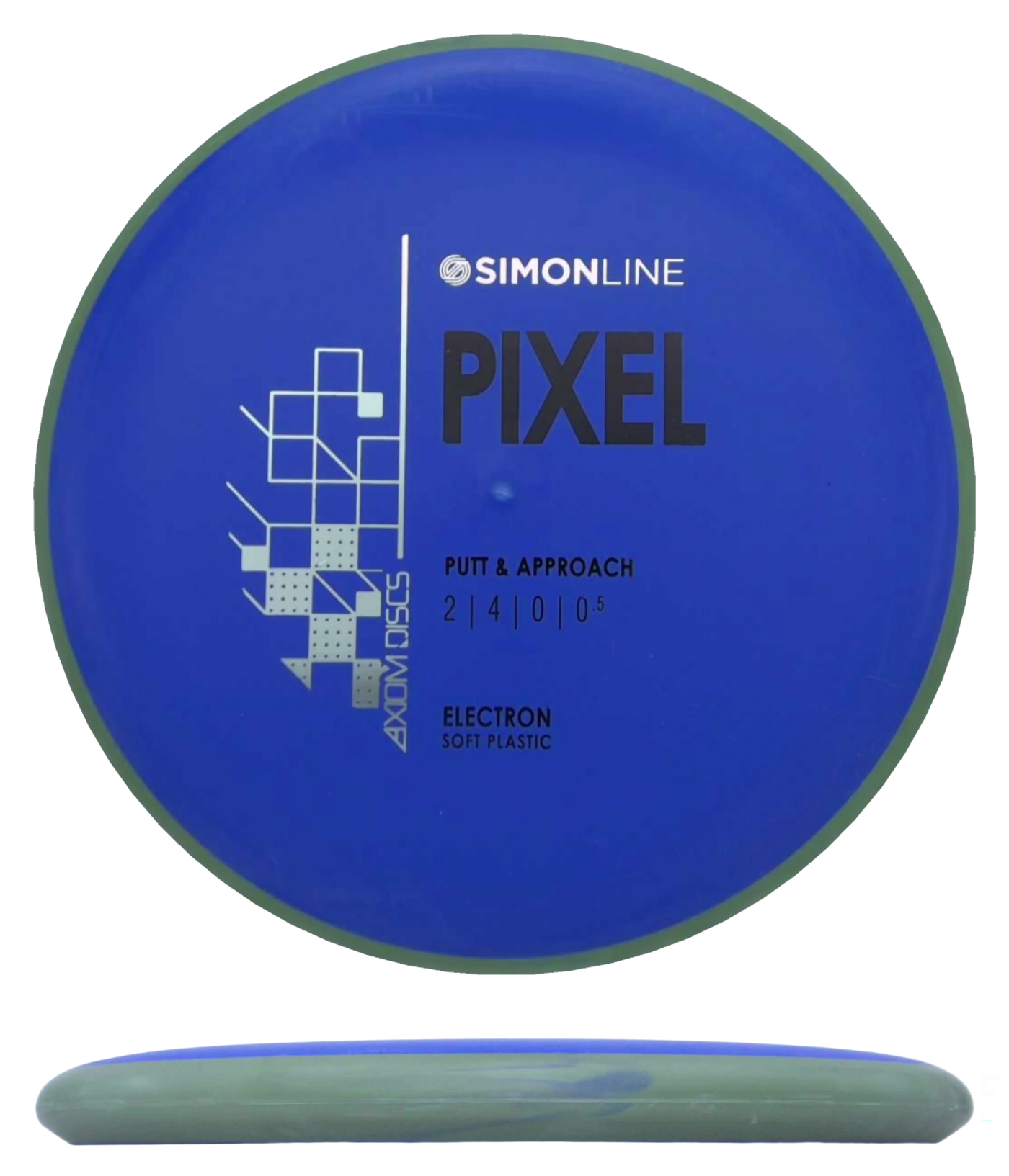 Axiom Pixel - Electron Soft / 167g - Blue w/ Army Green Rim (Black/Silver)