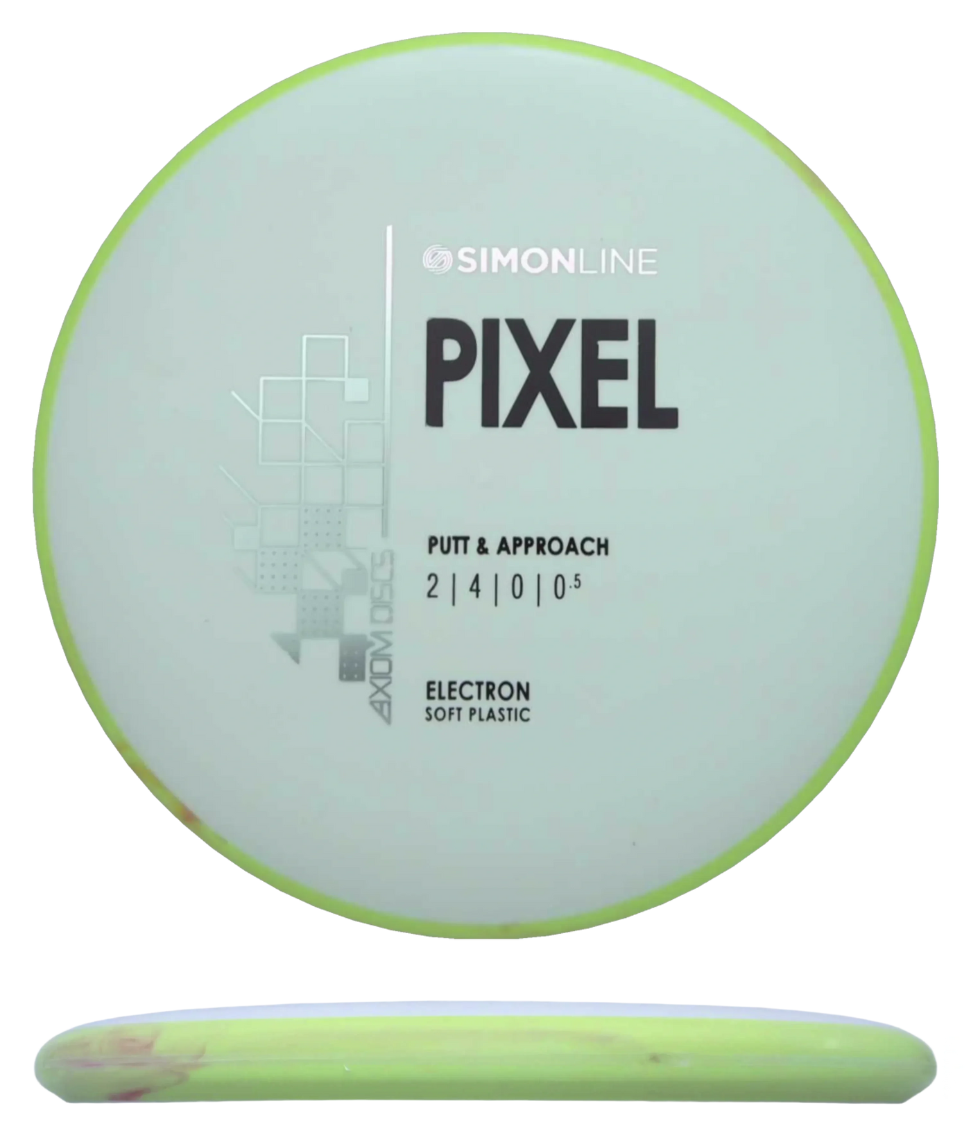 Axiom Pixel - Electron Soft / 166g - White w/ Mustard Rim (Black/Silver)