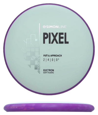 Axiom Pixel - Electron Soft / 174g - White w/ Purple Rim (Black/Silver)