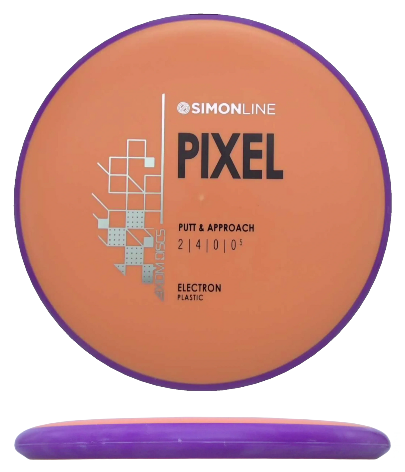 Axiom Pixel - Electron / 169g - Orange w/ Purple Rim (Black/Silver)