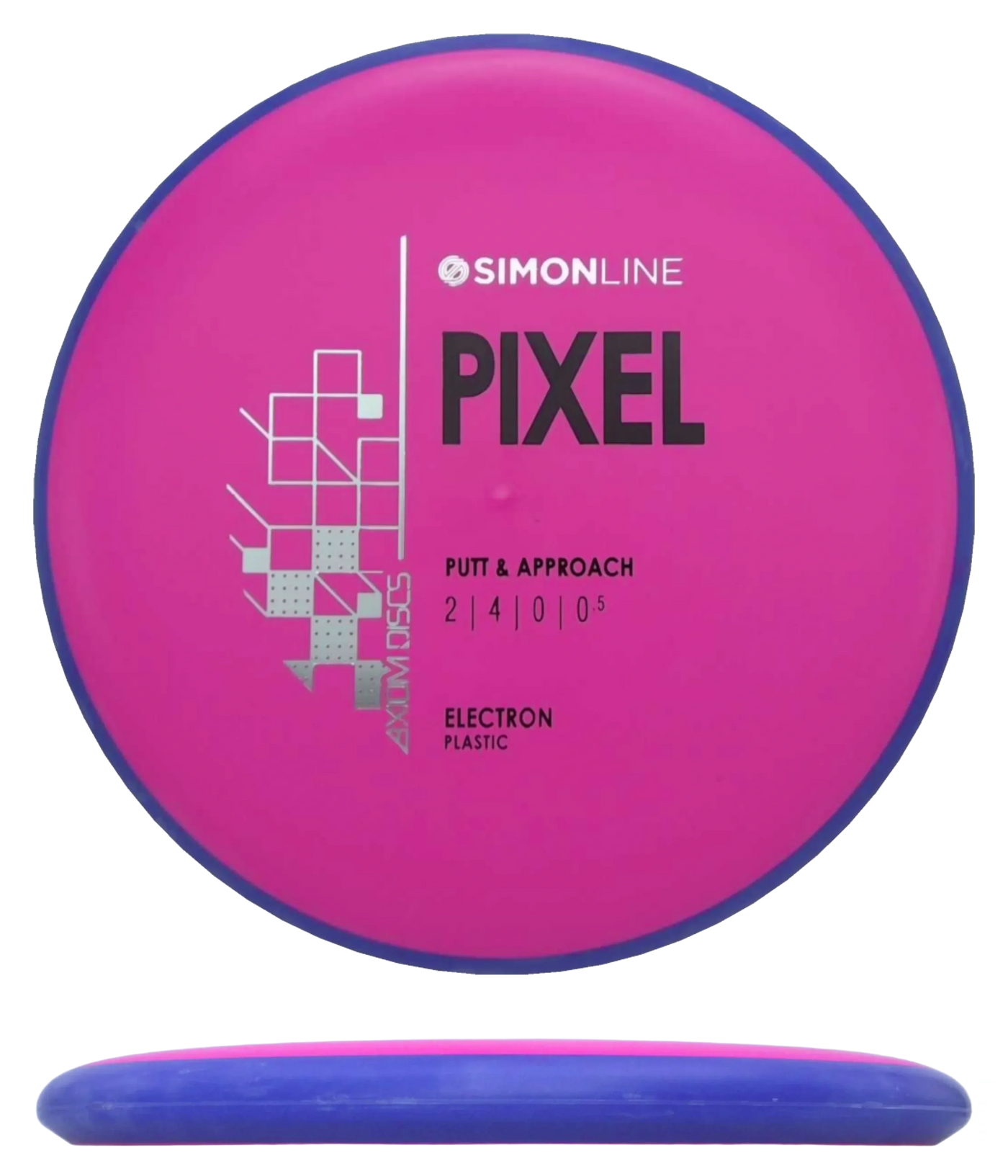Axiom Pixel - Electron / 168g - Hot Pink w/ Blue Rim (Black/Silver)