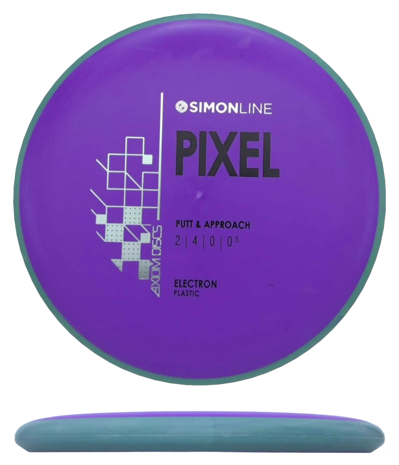 Axiom Pixel - Electron / 168g - Purple w/ Sky Blue Rim (Black/Silver)