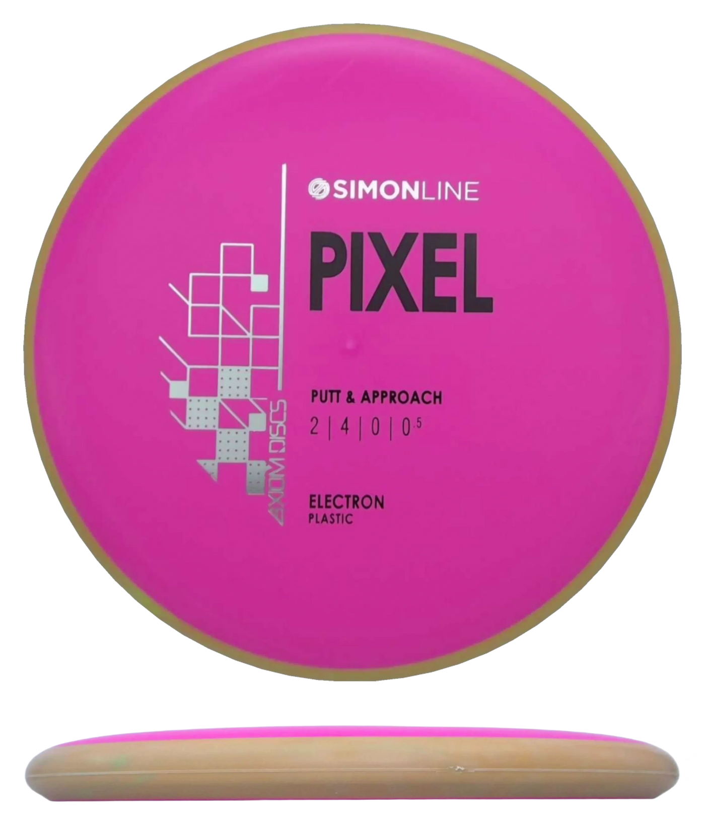 Axiom Pixel - Electron / 169g - Hot Pink w/ Clay Rim (Black/Silver)