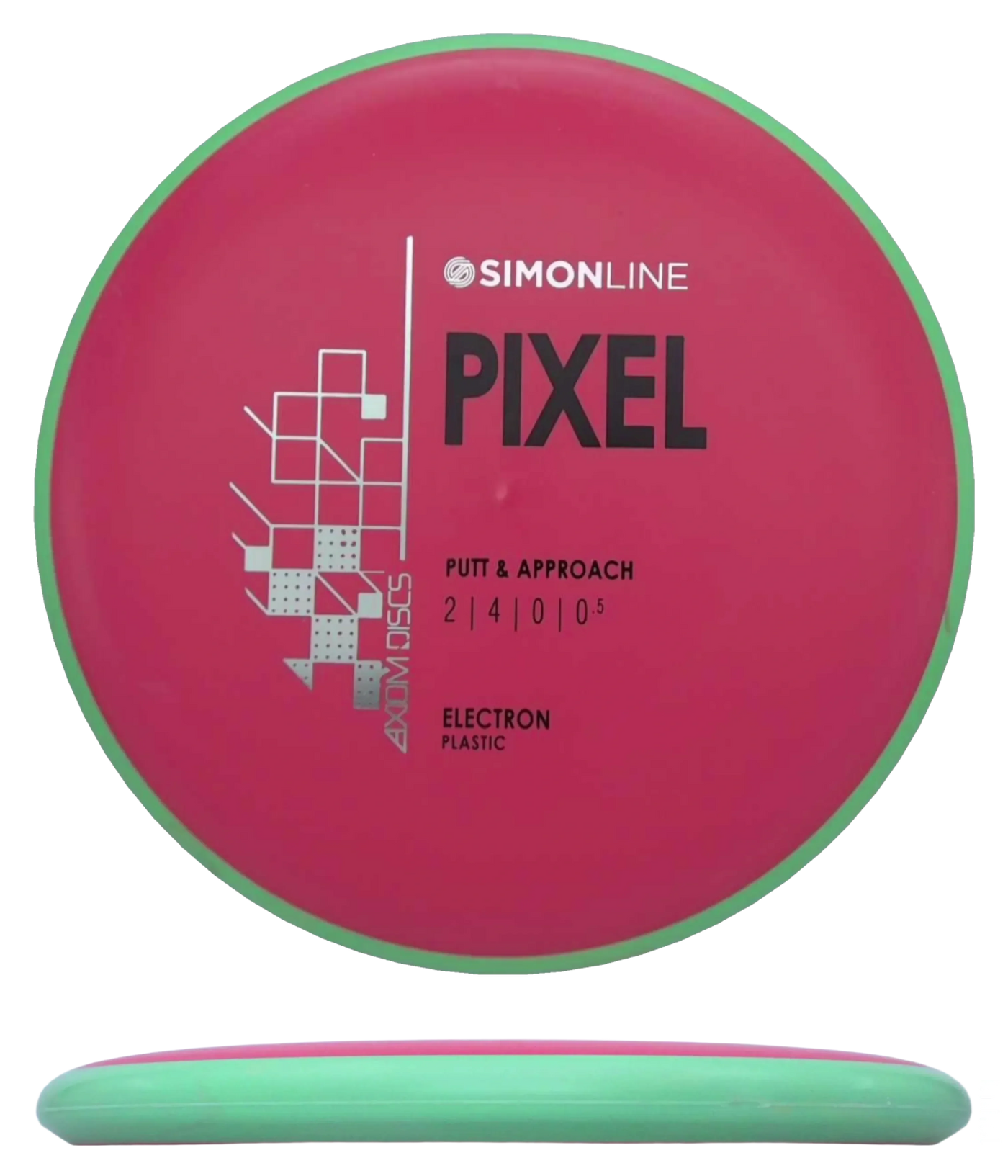 Axiom Pixel - Electron / 172g - Red w/ Green Rim (Black/Silver)