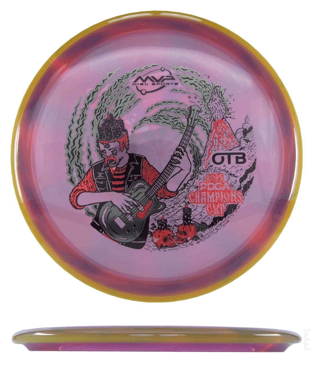 Axiom Pyro - Prism Proton Soft / 177g - Magenta w/ Dirty Yellow Rim (OTB Champions Cup)