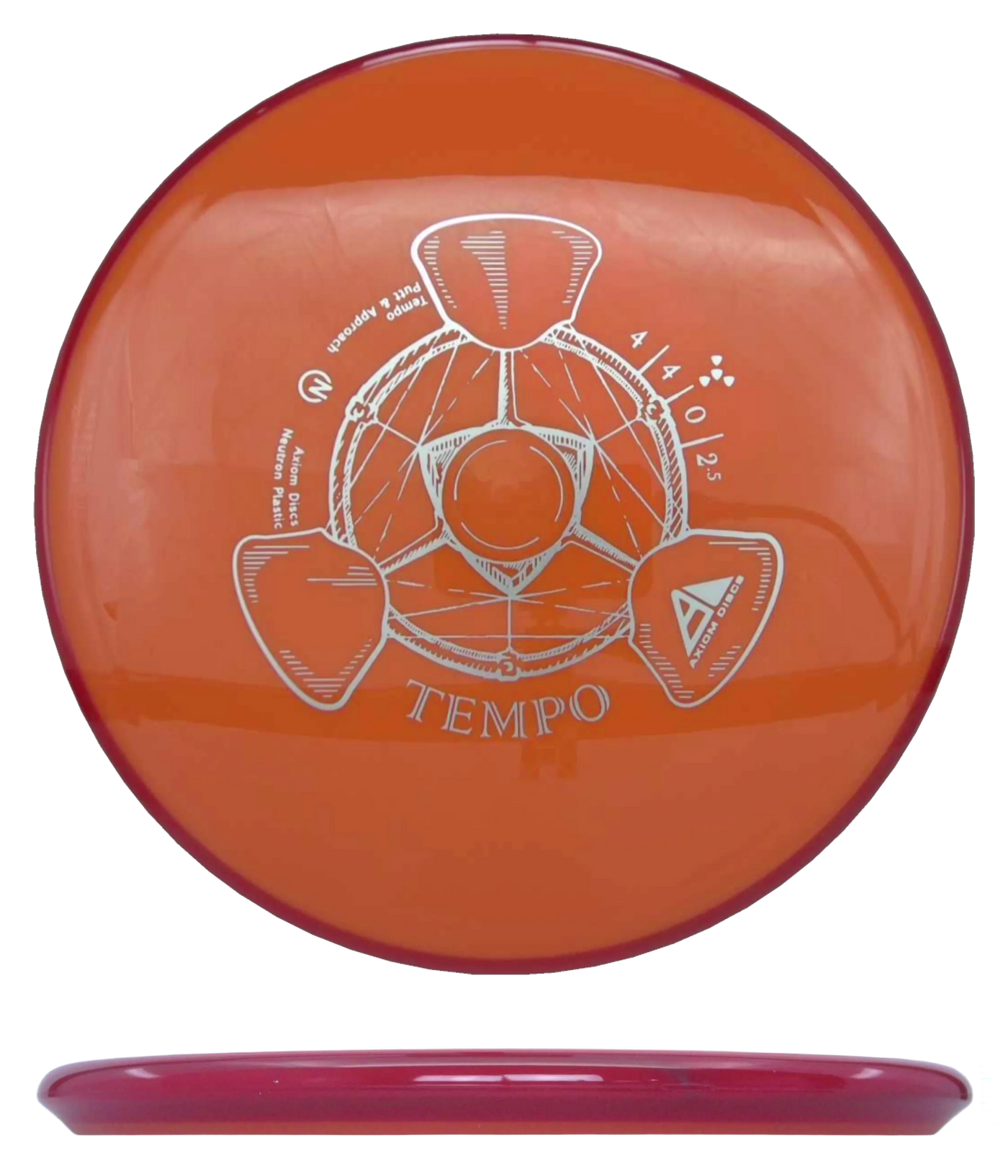 Axiom Tempo - Neutron / 166g - Orange w/ Red Rim (Silver)