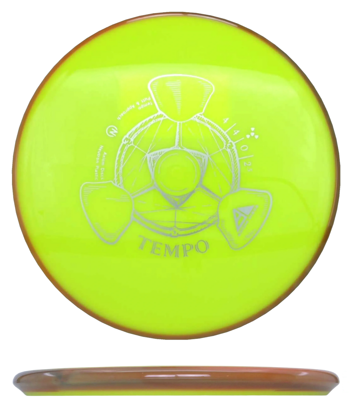Axiom Tempo - Neutron / 166g - Yellow w/ Orange Rim (Silver)