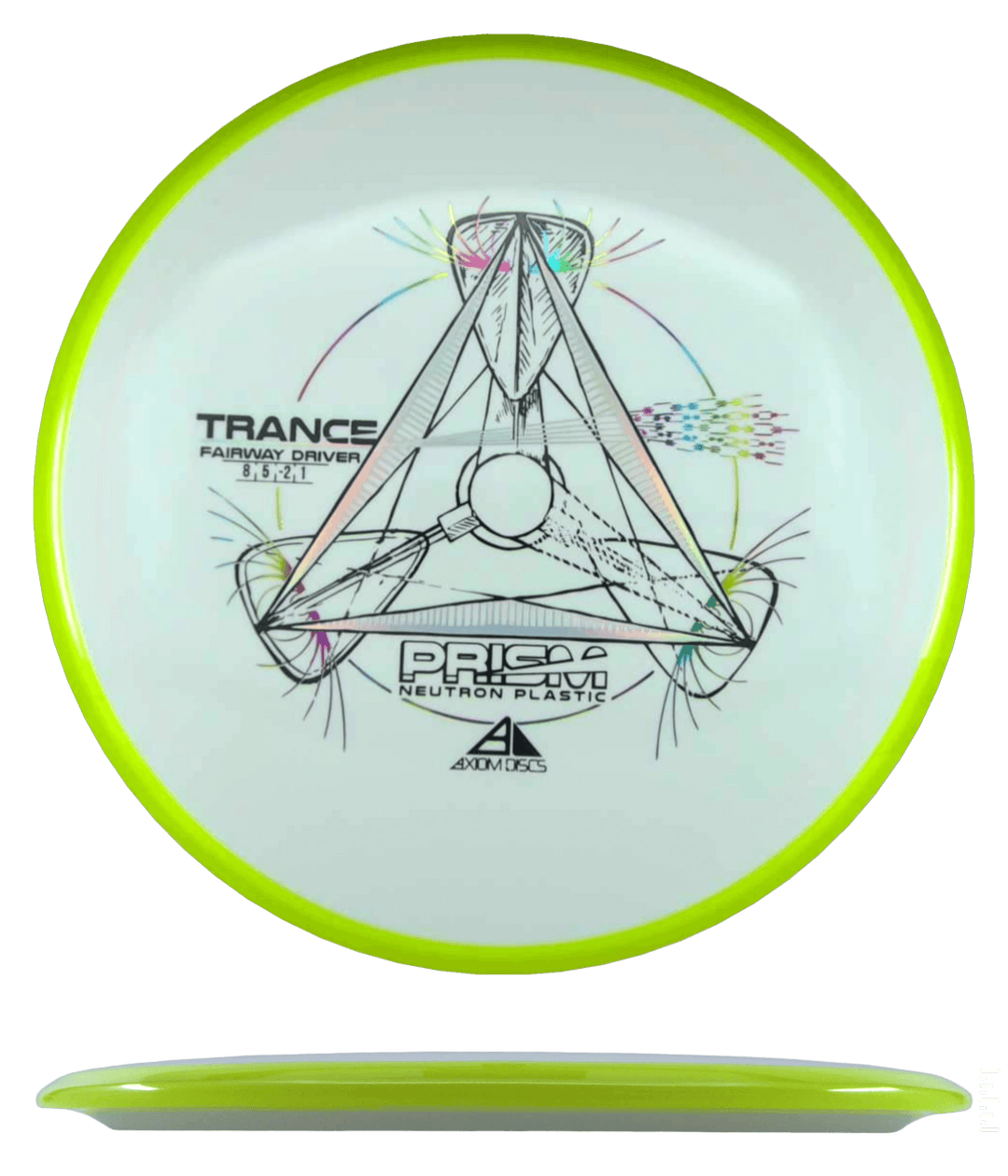 Axiom Trance - Prism Neutron / 173g - White w/ Yellow Rim (Chrome)