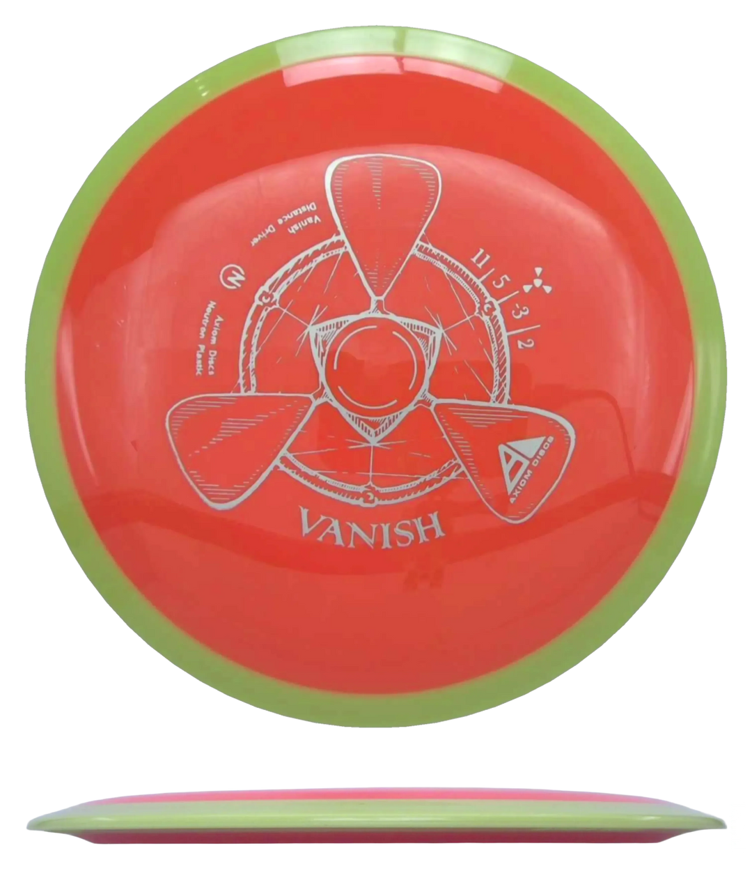 Axiom Vanish - Neutron / 174g - Bright Orange w/ Mustard Rim (Silver)