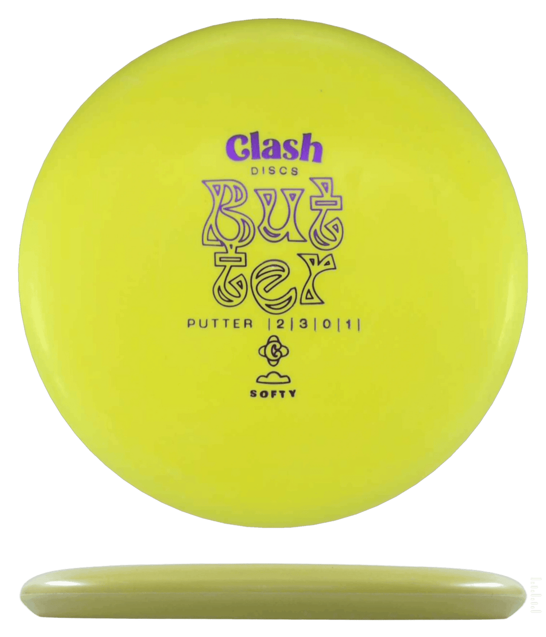 Clash Discs Butter - Softy / Unstamped - Yellow (Purple Foil)