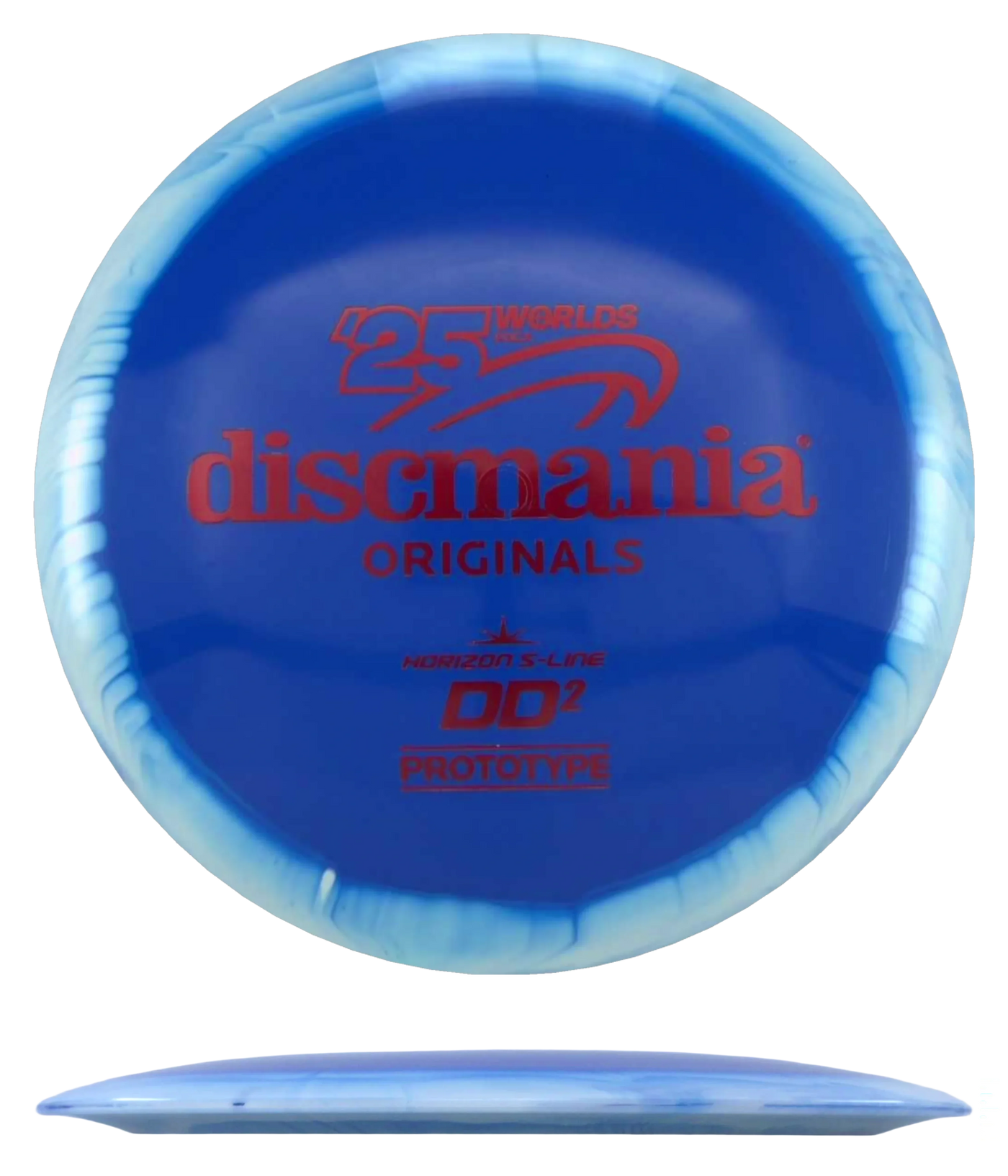 Discmania DD2 - Prototype Horizon S-Line / 174g - Blue w/ White Rim (Red Foil)